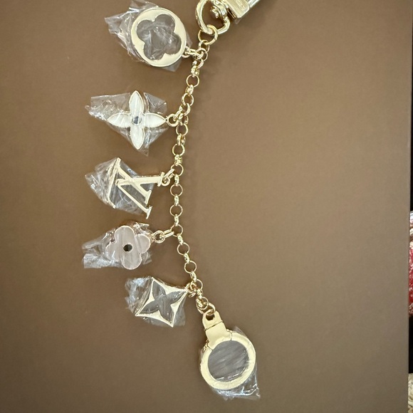 Brand new Upcycled Gold/ nude LV bag charm - Picture 1 of 1